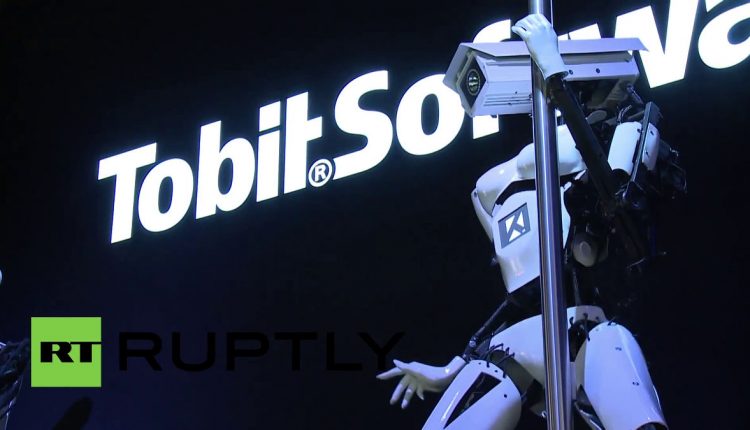 Pole-dancing robot